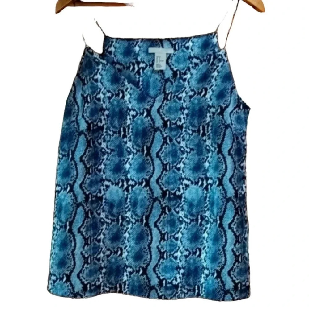 H & M shades of blue snake print cami/tank size 4 - Picture 3 of 8